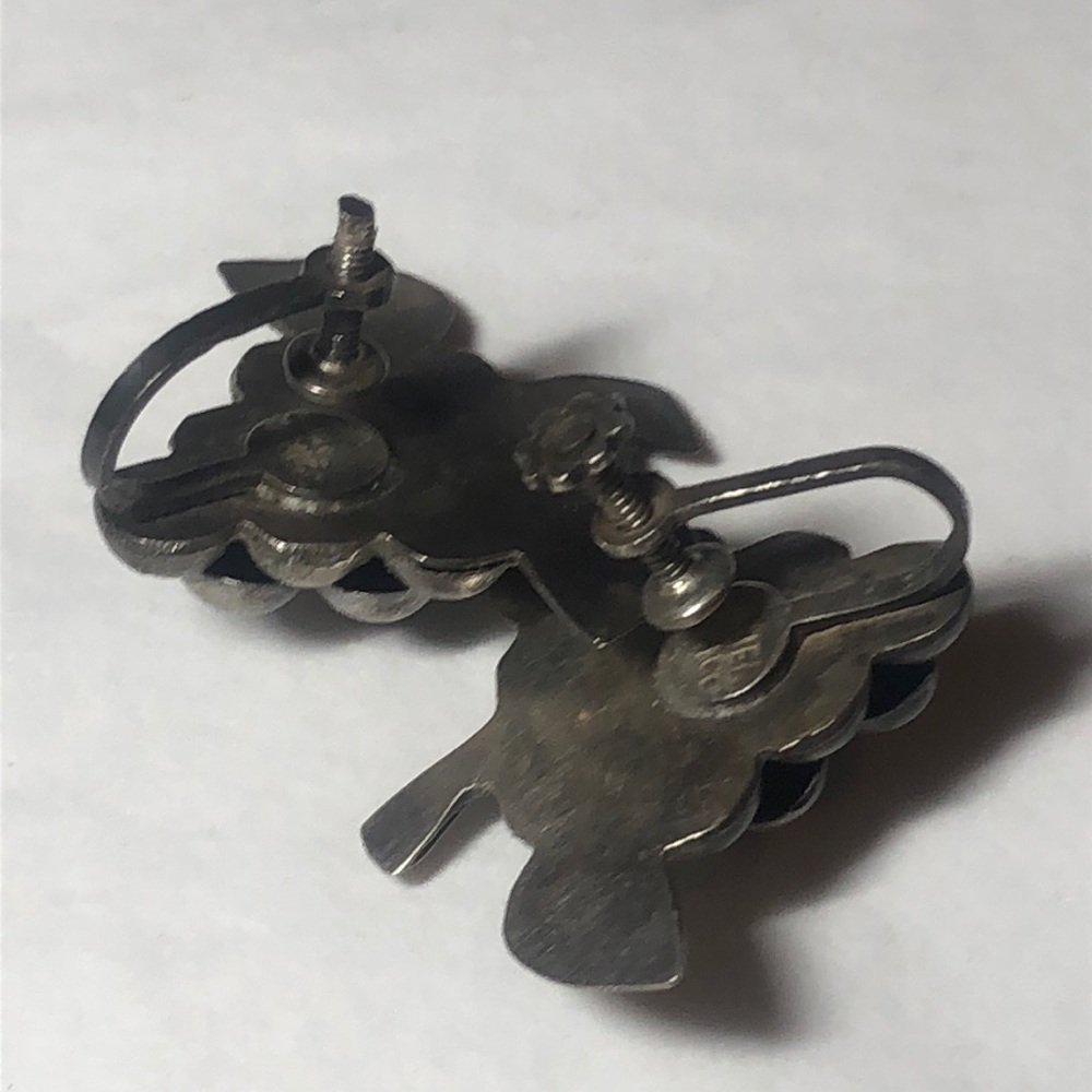 Mexico Sterling Grape Cluster Screwbacks Repair - Picture 2 of 4